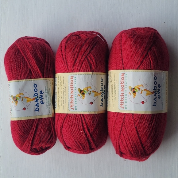 Red Heart Art Nwt Bamboo Ewe Yarn Stitch Nation Debbie Stoller In
